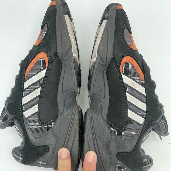 Adidas Yung-1 Black Orange Plaid Low Top Sneaker main image 4